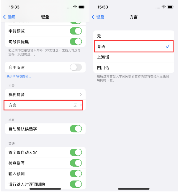 安庆苹果14服务点分享iPhone 14plus设置键盘粤语方言的方法 