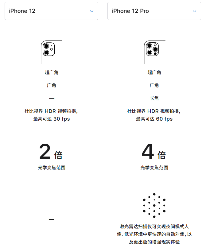 安庆苹果手机维修分享苹果 iPhone 12 与 iPhone 12 Pro 选哪款 